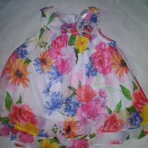 New girls Baby Beri 3/6 mths flower sheer dress